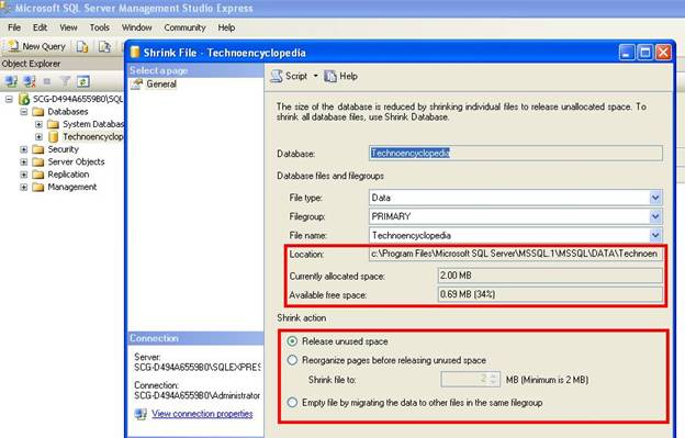 Shrinking A Sql Database